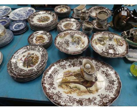 A Royal Worcester Palissy Game Series Dinner and Tea Service for 6 places, consisting of some 50 pieces