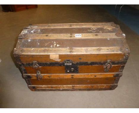 A Dome top travel trunk