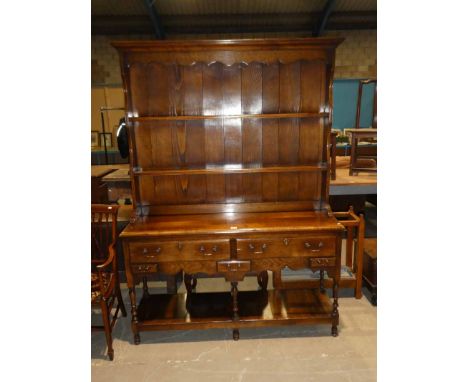 Oak repro pot shelf dresser