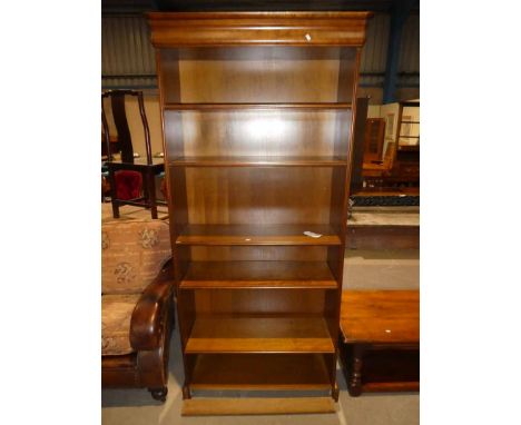 A Tall Mahagony effect 6 shelf open book case