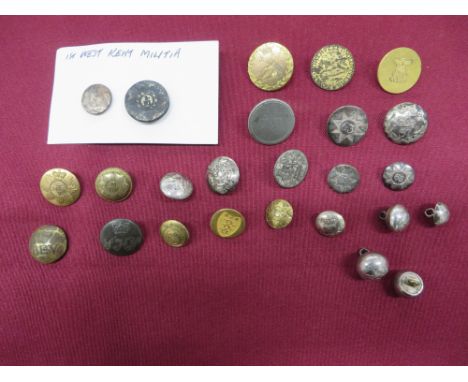 including gilt 9th East Norfolk Reg of Foot ... Silvered 6th West York Militia ... Silvered Light Horse Volunteers ... 1st We