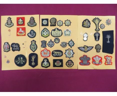 bullion embroidery badges include Gloucestershire ... Royal Gloucestershire Hussars ... Home Counties ... Queens Own Yeomanry