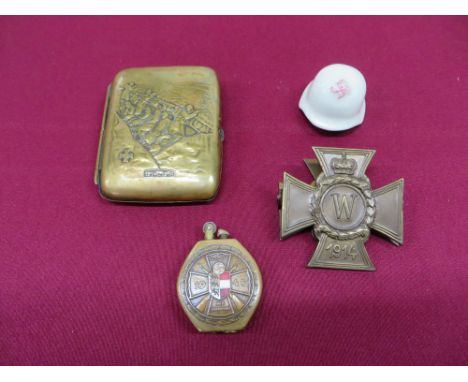 consisting brass Imperial German Iron Cross paper clip ... China German steel helmets with top swastika ... Brass Imperial Ge
