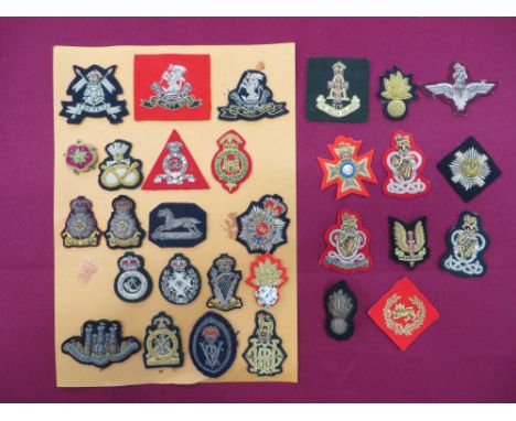 bullion embroidery badges include West Riding ... Staffords ... Tudor crown Loyal Suffolk Hussars ... QC Staffordshire Yeo ..