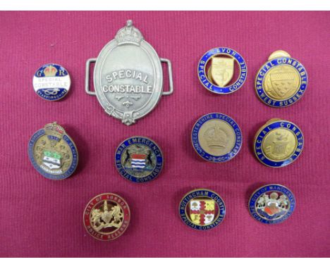 consisting KC brass and enamel County Borough of Blackburn 1914 ... Brass and enamel War Emergency Special Constable ... Gilt