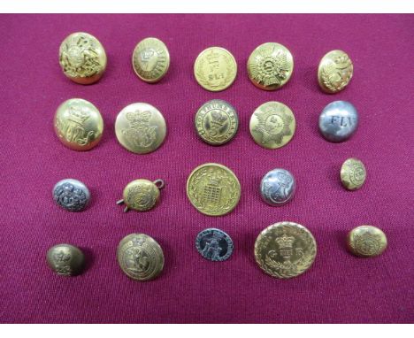 including gilt 10th Foot ... Gilt Vic crown 9th Foot ... Gilt 13th (1st Somerset LI) Reg of Foot ... Gilt Georgian 4th Royal 