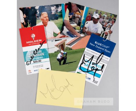 Collection of Golfing legends signatures, dating from 2004 to 2013,large selection of photographs and signatures with details