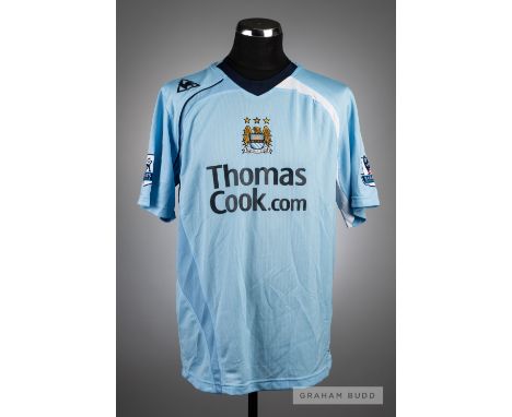 Darius Vassell blue Manchester City No.12 home jersey v Arsenal at City of Manchester Stadium on 22nd April 2008,short-sleeve