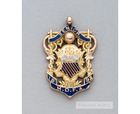 The earliest Manchester United [Newton Heath] football medal ever to have been offered at auction: the Manchester Senior Cup 