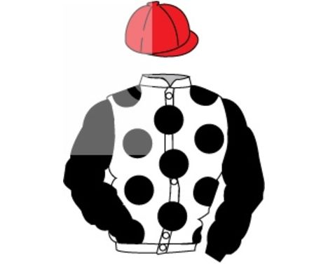 The British Horseracing Authority Sale of Racing Colours: WHITE, BLACK spots and sleeves, RED cap  The British Horseracing Au