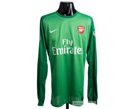 Emiliano Martinez green Arsenal No.33 Asia tour goalkeeper's jersey from the match against Indonesia Dream Team, 14th July 20