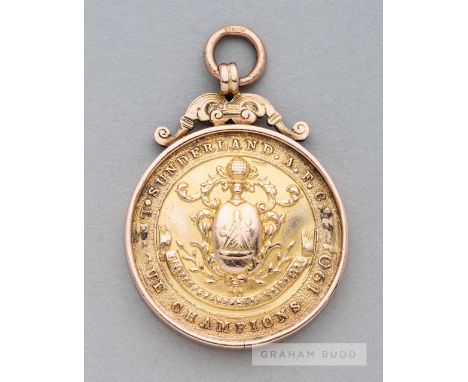 Football League Division One 1901-02 Championship medal awarded to Sunderland's Jimmy Watson,hallmarked 9ct .375, Birmingham 