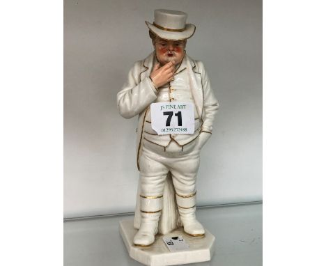 A ROYAL WORCESTER FIGURE OF POSSIBLY JOHN BULL, SIGNED HADLEY. 