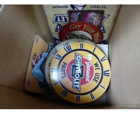 A RANGE ROVER ENAMEL SIGN TOGETHER WITH A COLLECTION OF MODERN IMITATION ENAMEL SIGNS, MAINLY TIN.