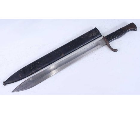 German 1898/05 Mauser bayonet, having a 37cm fullered blade stamped to the ricasso Fichtel &amp; Sachs Schweinfurt, having a 