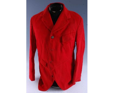 A collection of four hunting pinks, three with half check interior, the last with tails and part quilted interior, each with 