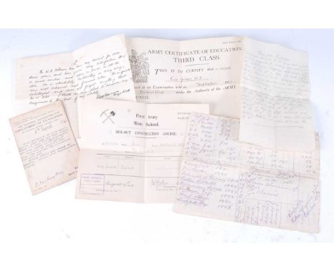 A collection of letters, certificates, postcards and ephemera, many relating to 1413996 Gunner Walter Albert Holmes, to inclu