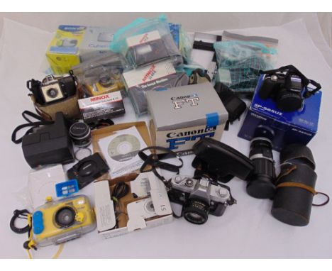 A quantity of cameras and accessories to include Minox, Coronet and Canon(10)