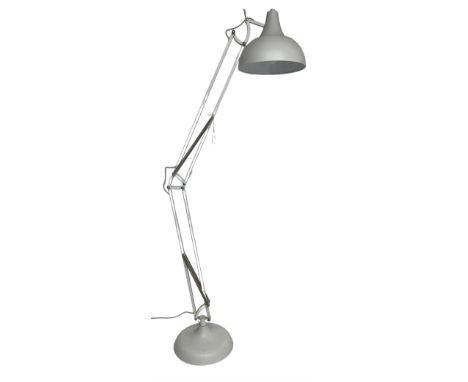 White finish adjustable reading floor lamp