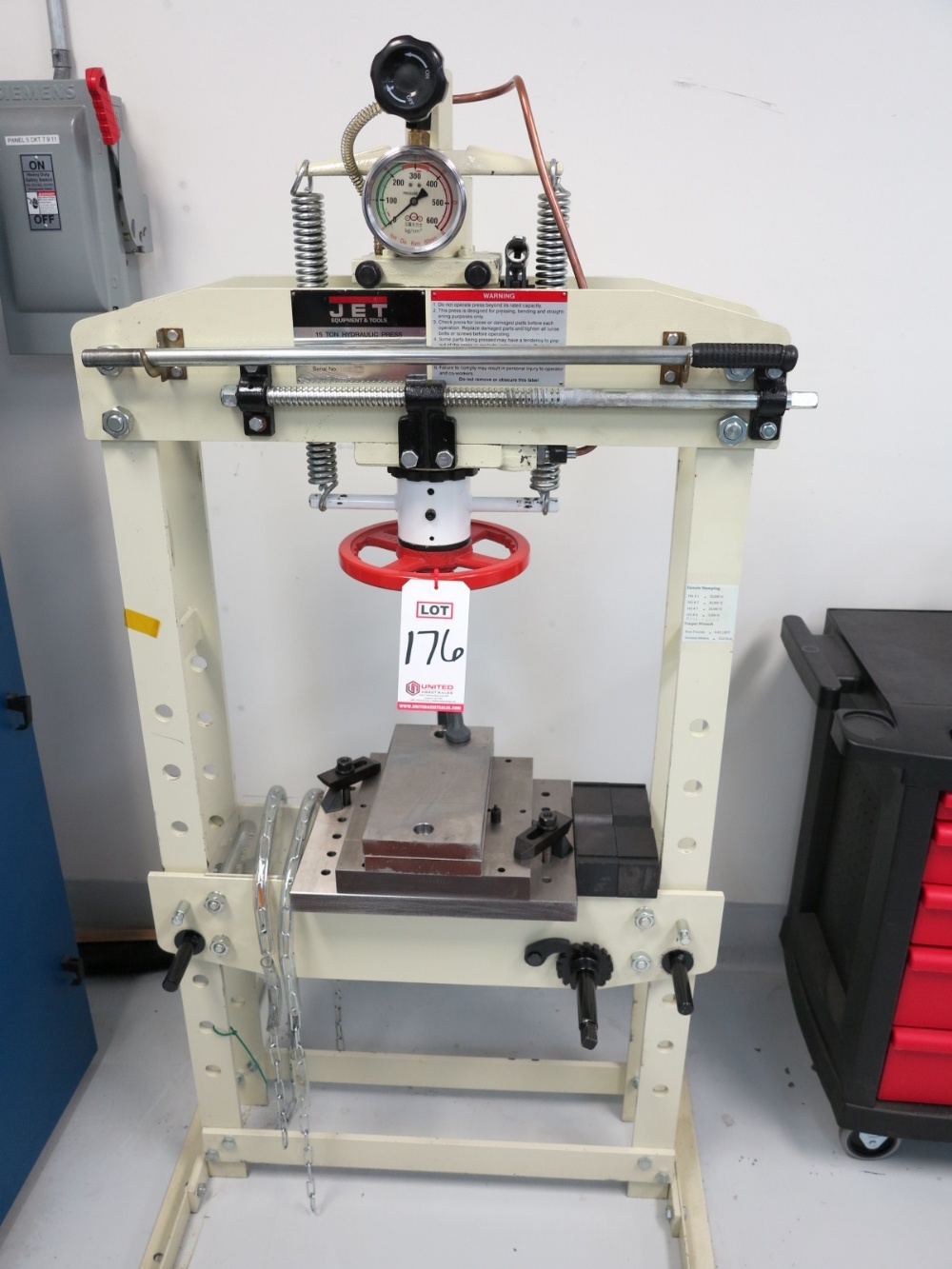 JET 15TON HYDRAULIC PRESS, MODEL HP15A