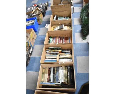 Five Boxes of Vintage Hardback and Paperback Books 