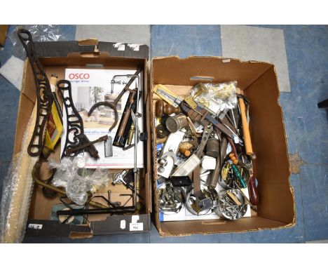 A Collection of Various Vintage Fittings, Stationery Set etc 