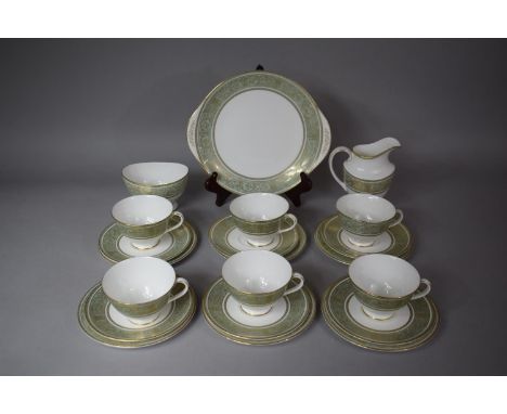 A Royal Doulton English Renaissance Pattern Teaset to Comprise Cakeplate, Saucers, Side Plates, Cups, Jug etc 