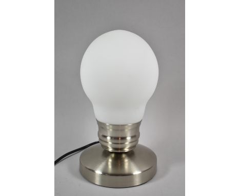 A Modern Three Setting Table Lamp in the Form of a Light Bulb, 27cm high 