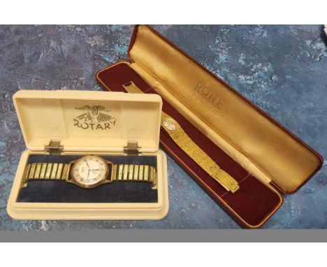A 9ct gold Rotary Maximus gentleman's wristwatch, Swiss 15 jewel movement, silvered dial, Arabic numerals, subsidiary second 