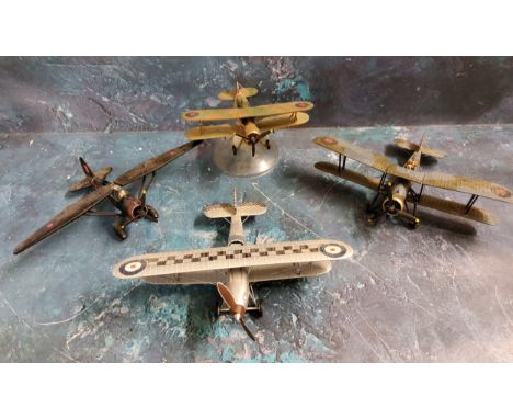 Aviation&nbsp; diecast model RAF Hawker Fury;&nbsp; Fairey Swordfish;&nbsp; Gloster Gladiator;&nbsp; Westland Lysander (4) 