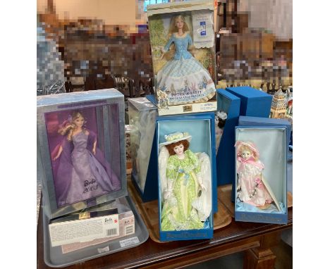 Four Royal Doulton Nisbet dolls in original boxes to include: a bride, 'Pink Sash' with COA, Heirloom dolls 'Presentation at 