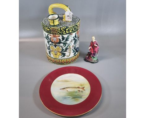 Royal Doulton bone china figurine, 'Ko-Ko' HN1286, together with Royal Worcester porcelain cabinet plate hand painted with Pi