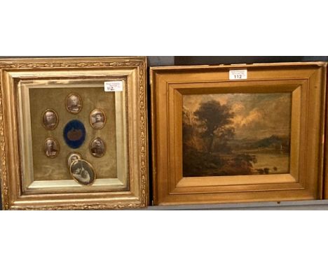 Cased collection of photographic portrait miniatures from late 1800s including: Queen Victoria, General Lord Roberts, Baden P