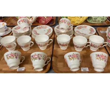 36 piece Colclough 'Wayside' bone china floral tea set comprising: cups saucers and side plates.  (2)   (B.P. 21% + VAT) 