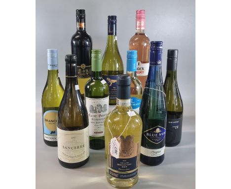 Collection of wines to include: Sauvignon Blanc Brancott Estate, Haraszthy Pinot Grigio, Calvert Prestige Bordeaux Sauvignon 
