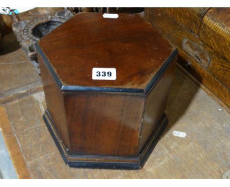         An Hexagonal Mahogany Tea Caddy                                                 