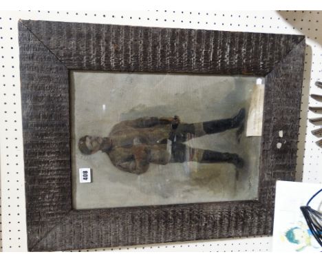 A 19th Century Oil On Canvas Portrait Study Of Sir Wilfred Grenfell In Arctic Clothing, The Portrait Indistinctly Signed (F.M