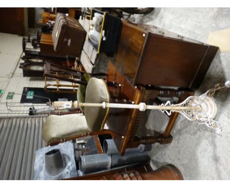         A Wrought Ironwork Telescopic Standard Lamp Base                                