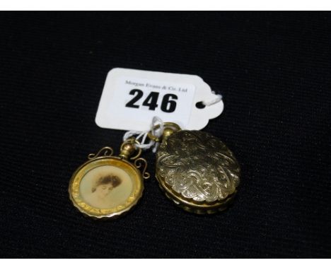         A Double Portrait Pendant, Together With A Portrait Fob                         