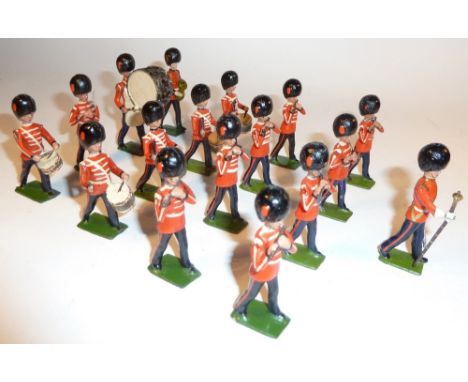 Britains from set 322, Drums and Fifes of the Coldstream Guards drum major, nine boy fifers, four side drummers, one ‘thin’ s