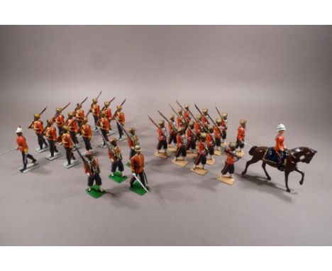 Indian Army Sikhs and Bengal Infantry three Ludhiana Sikhs at the slope, fixed bayonets, with British officer, twelve Punjabi
