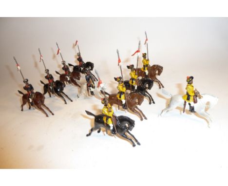 Britains Indian Army Cavalry sets 47, Skinner’s Horse and 66, Duke of Connaught’s Indian Lancers (VG, one lance head missing,