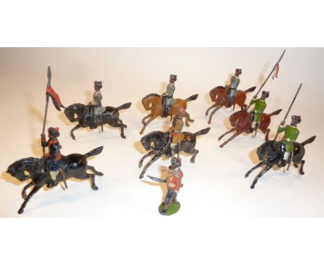 Britains Indian Army cavalry FIRST VERSION 3rd Madras, 1st Bengal, 10th Bengal and 1st Bombay, with a 1st Madras Infantryman 
