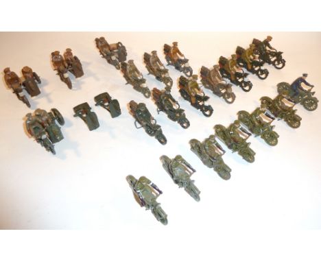  * Britains Motorcycle Dispatch Riders and Machine Gun Combinations set 9153 Royal Corps of Signals Dispatch Riders with offi