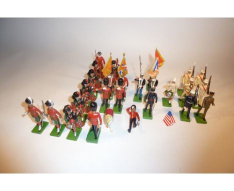 Various Toy Soldiers and Models by Britains and others twenty-five various New Metal Britains figures (VG, nine damaged or pa