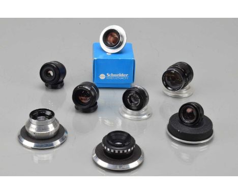 A Group of Enlarging Lenses, a Leitz Wetzlar Focotar & Focotar-2 50mm f/4.5 lens, barrels G-VG, elements G, Focotar-2 with so