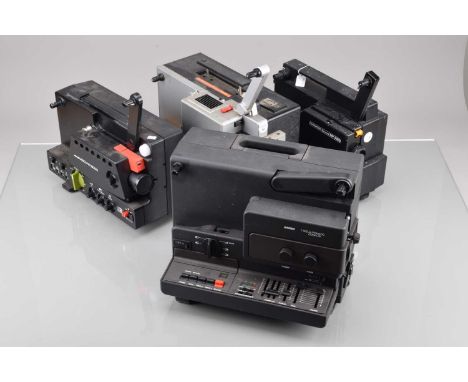 Four Sound Super 8 Cine Projectors, a Minolta Sound 6000 super 8,in maker's box, Bauer T 502 Automatic Duoplay Super 8, Chino
