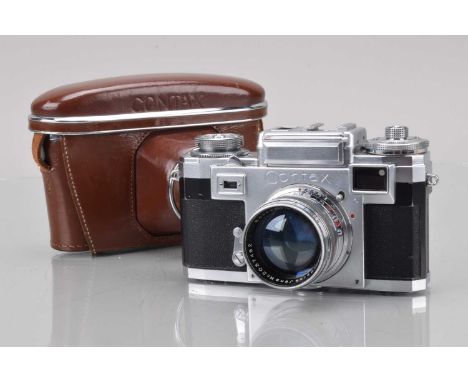 A Zeiss Ikon Contax IIIa Rangefinder Camera, serial no L 78280, shutter working, light cell responsive, self timer working, r