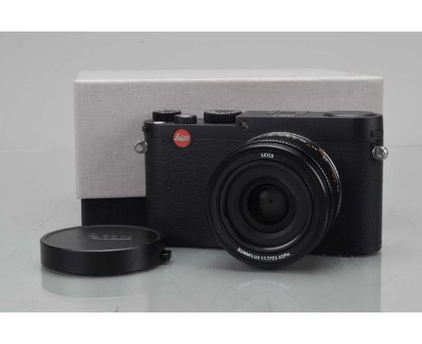 A Leica X Type 113 Digital Camera, black, untested, no battery/charger, body VG, with Simmilux 23mm f/1.7 lens, elements VG, 