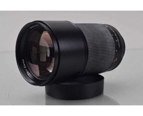 A Carl Zeiss T* 180mm f/2.8 Sonnar Lens, C/Y mount, barrel VG, elements VG, with lens manual, front and rear caps, in maker's